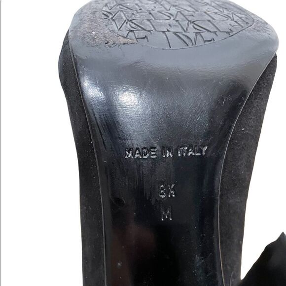 Diane Von Furstenberg Black Lasercut Angel High Heel Peep Toe Ankle Booties - Picture 9 of 13